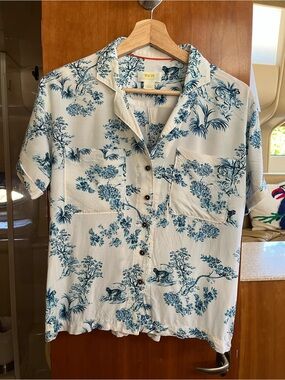 Maeve by Anthropology Bon Voyage Buttondown Sz Small